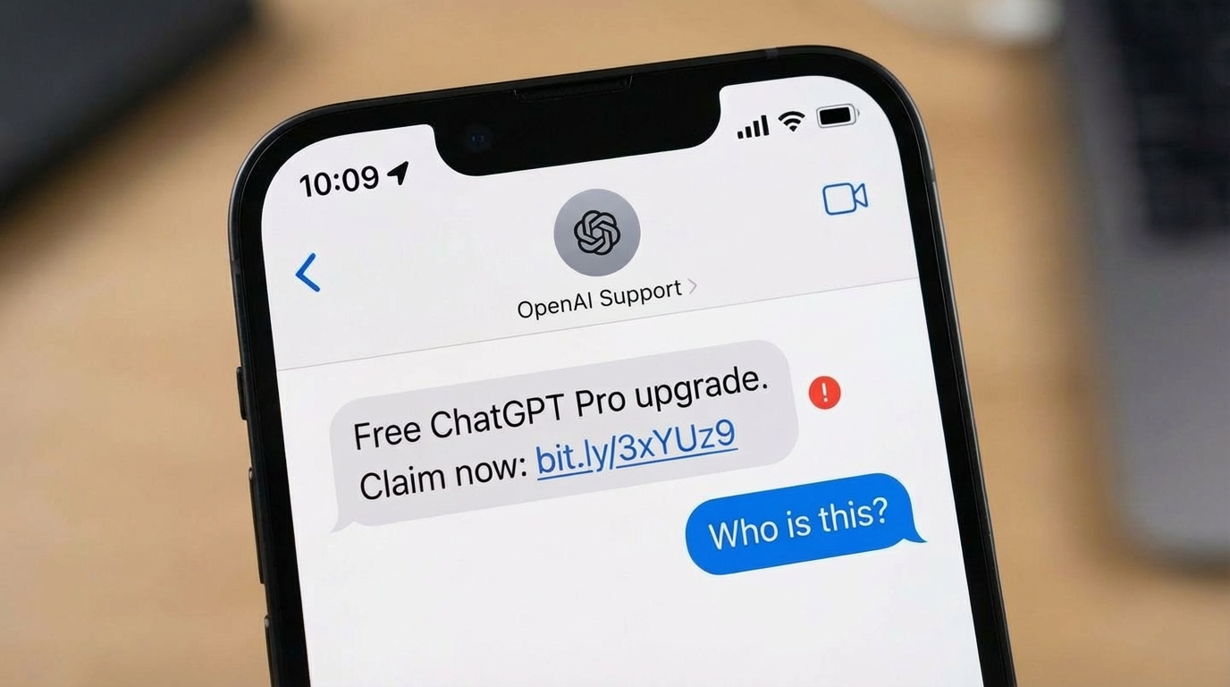 AI Account Phishing iPhone Message